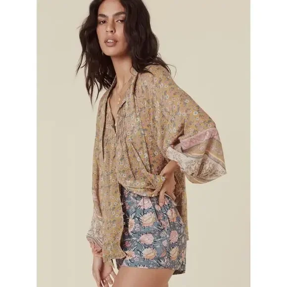 Spell & The Gypsy Collective S Floral Mossy Blouse - Picture 6 of 7